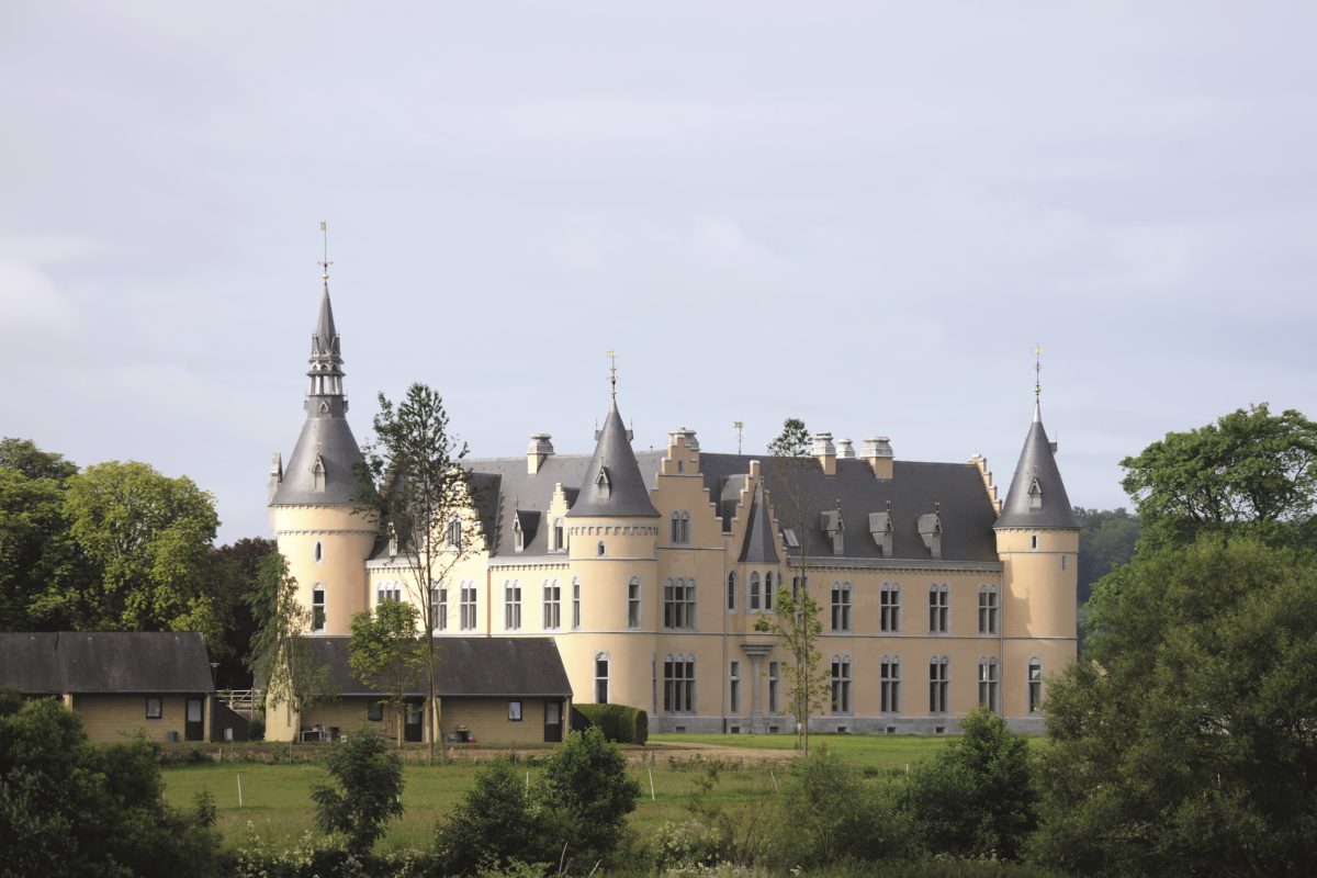 Vue du château du Faing à Chiny.