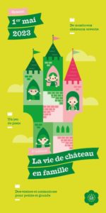 Couverture de la brochure rassemblant le programme de l'édition 2023 de la Vie de château en famille.
